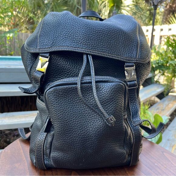 Tod's Black Leather Backpack with Drawstring Closure - Picture 1 of 16